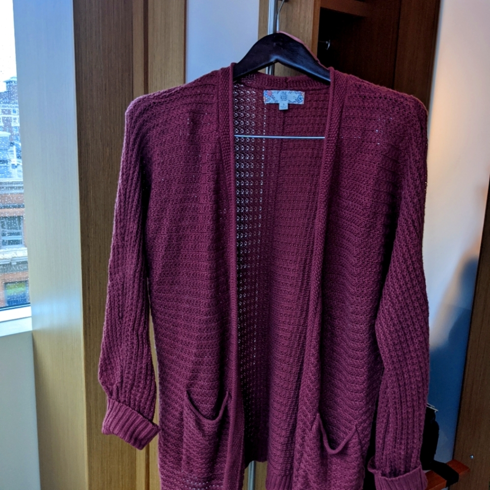 Maroon cardigan